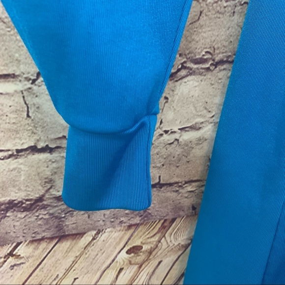 Zara Trafaluc Aqua Flutter Slit Long Sleeve Dress - Picture 6 of 10